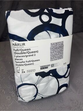 IKEA HÄRLIR Full/Queen Duvet Cover + 2 Pillowcases,  white/black/patterned New